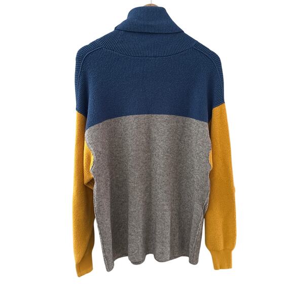 Free People Softly Structured Colorblock Sweater Blue Size Small - Picture 5 of 10